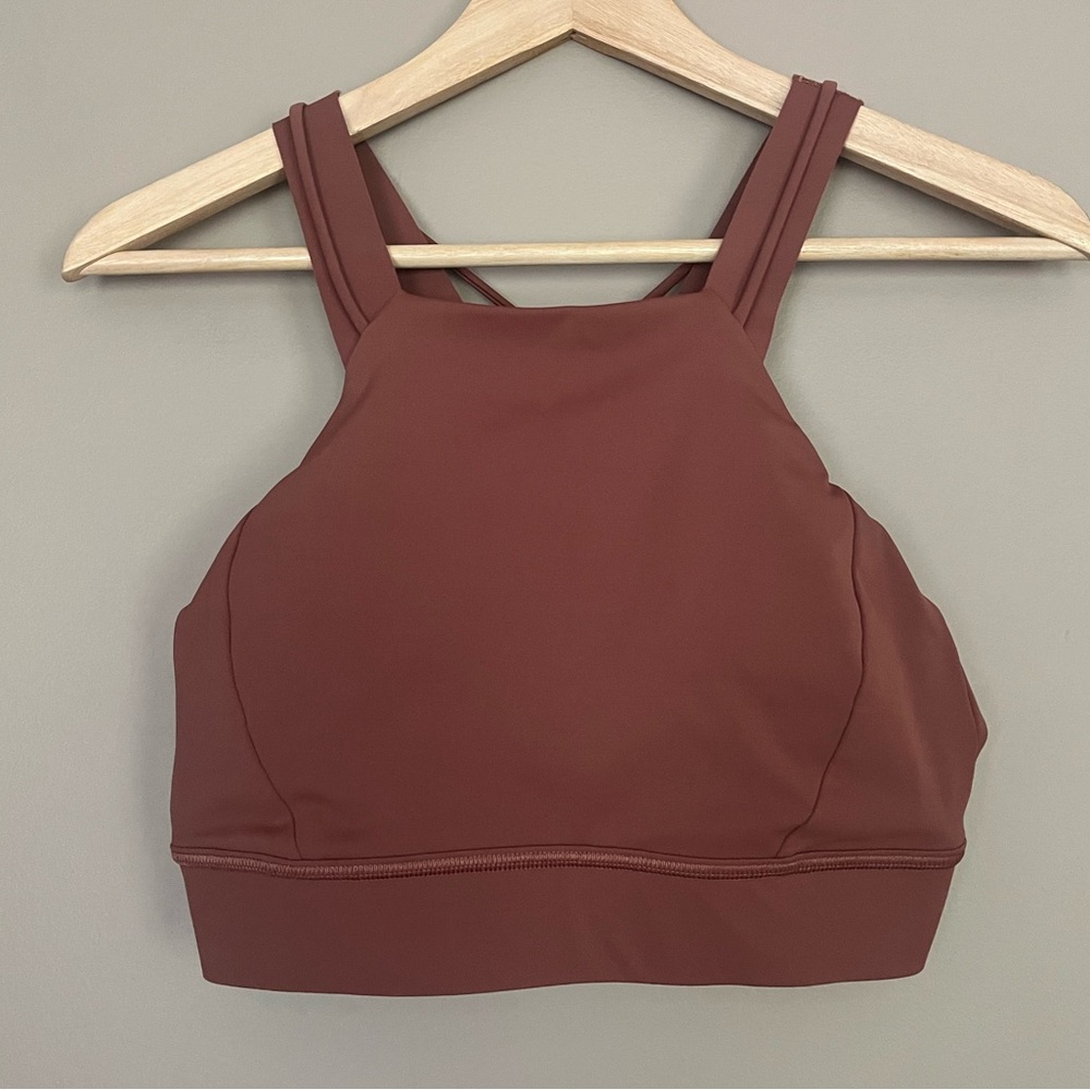 {Lululemon} Strong at Heart Bra Medium Support, C/D Cup in Ancient Copper - 8